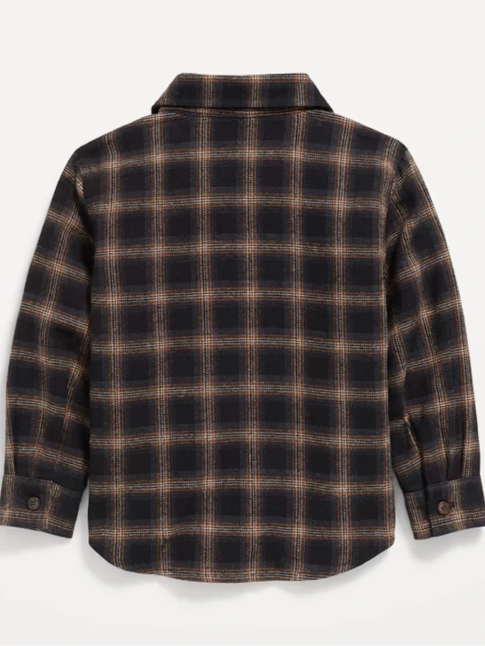 Long-Sleeve Plaid Flannel Pocket Shirt for Toddler Boys